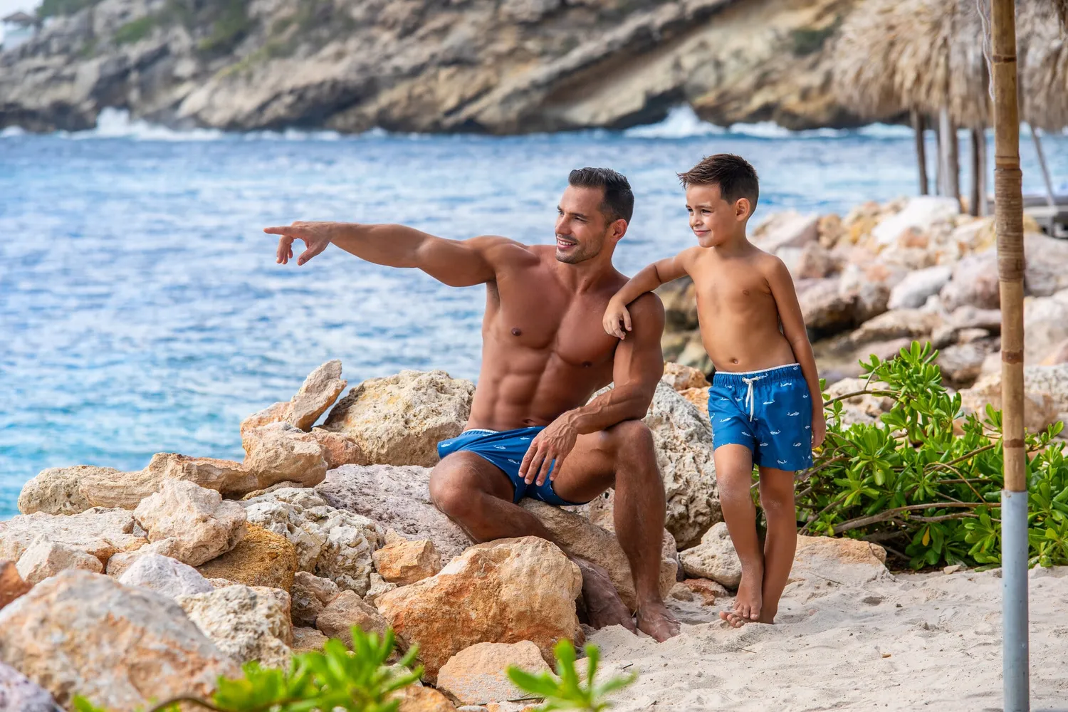 Ramatuelle Pico Badeshorts Kinder Wal-Motiv