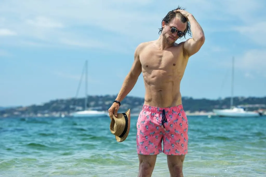 Ramatuelle Zebra Boardshorts recycelt Zebra-Print