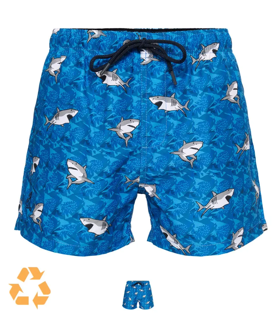 Ramatuelle Shark Badeshorts Herren Kurz Haimuster