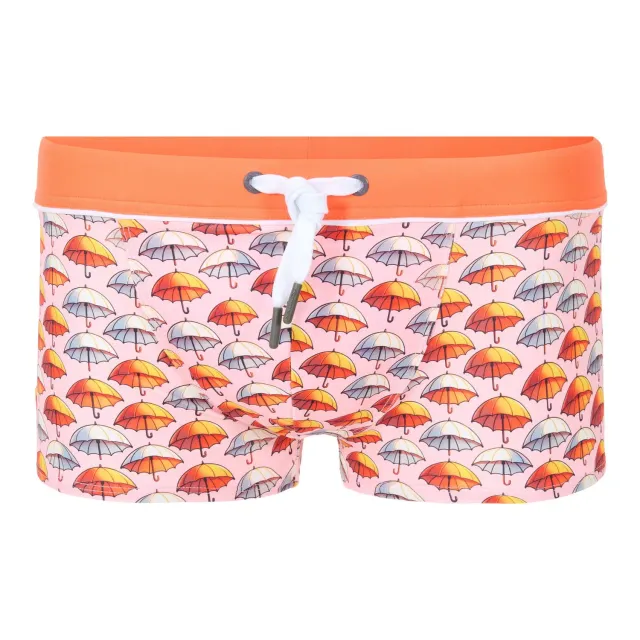 Ramatuelle Frazer Herren Badeshorts Square-Cut Schirm-Print