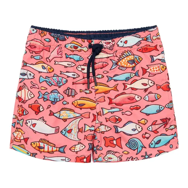 Ramatuelle Beachwear Cozumel Badeshorts Kinder Fisch-Print