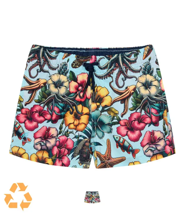 Ramatuelle Lanai Badeshorts Kinder Tropenprint Stretch
