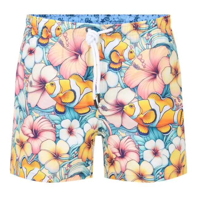 Ramatuelle Aloha Badeshorts kurz Blumen recycelt