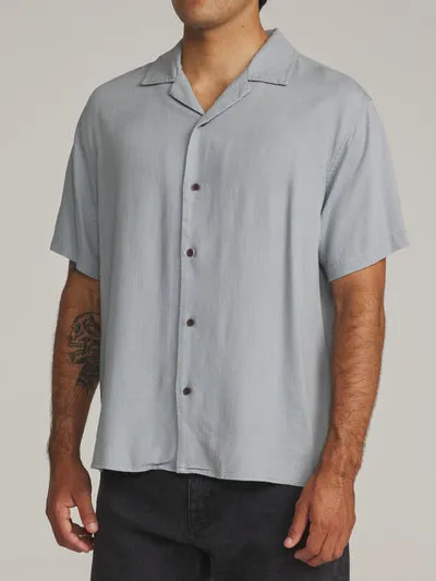 Katin Teller Shirt Hemd mit Camp-Kragen, Rayon-Leinen-Mix