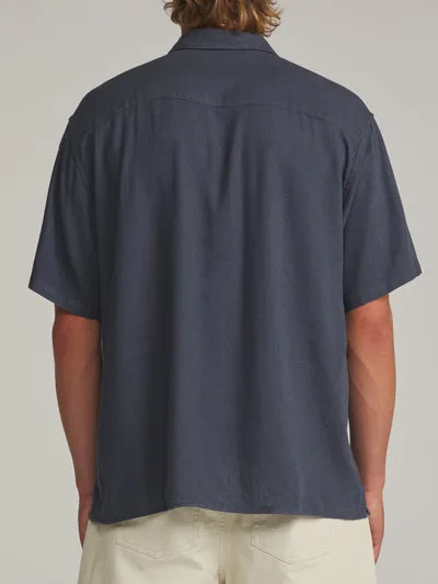 Katin Teller Shirt Hemd mit Camp-Kragen, Rayon-Leinen-Mix