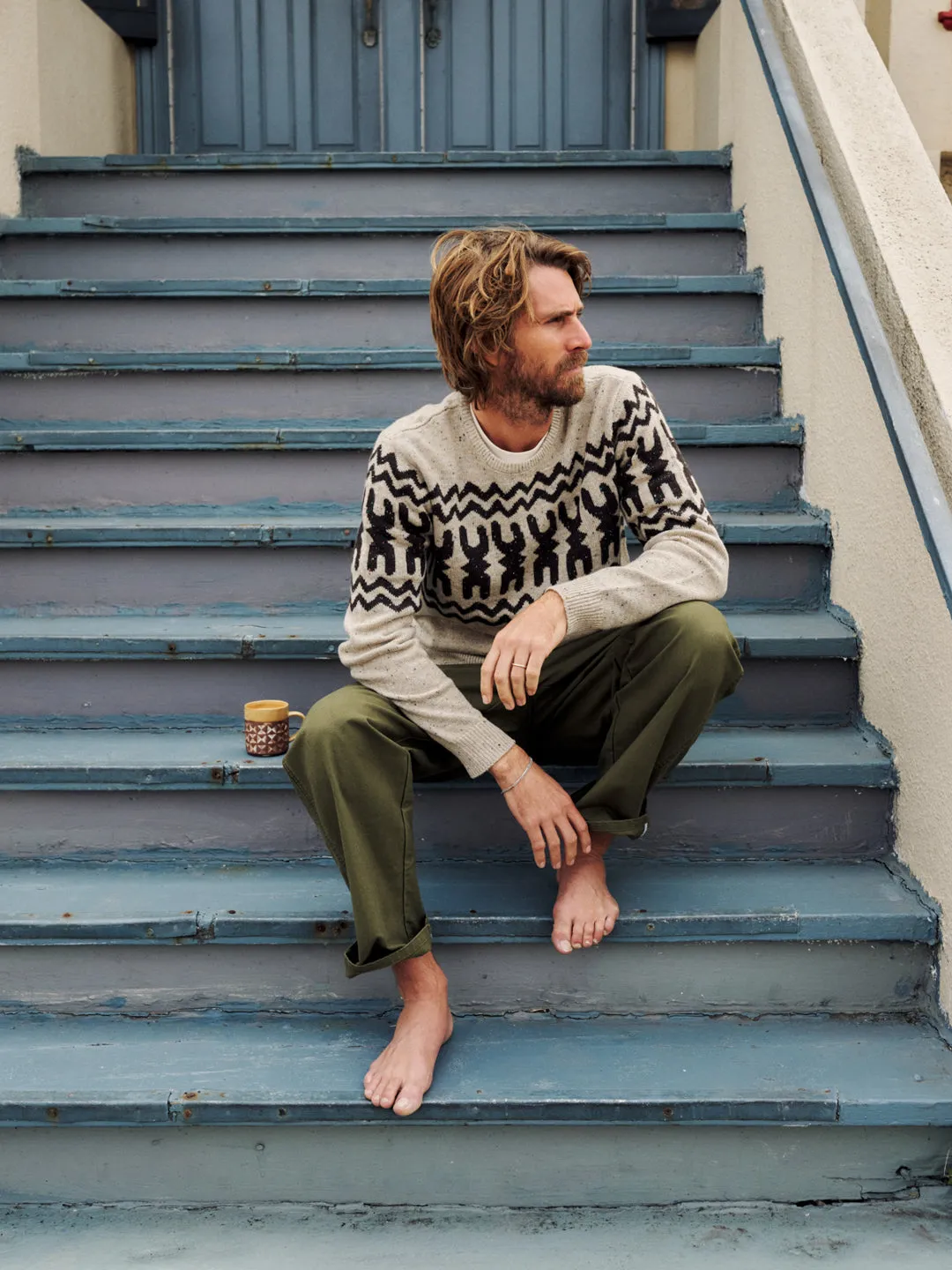Katin Thompson Strickpullover mit Kapa-Muster