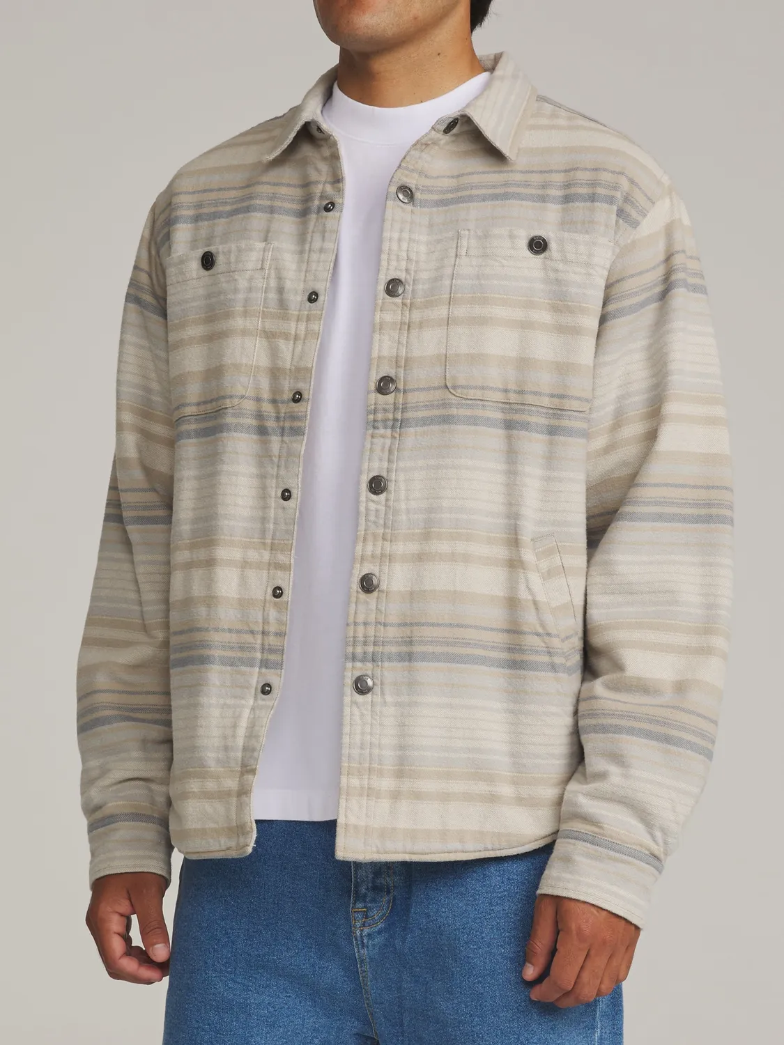Katin Harold Stripe Shirt Jacket Hemdjacke – Sherpa