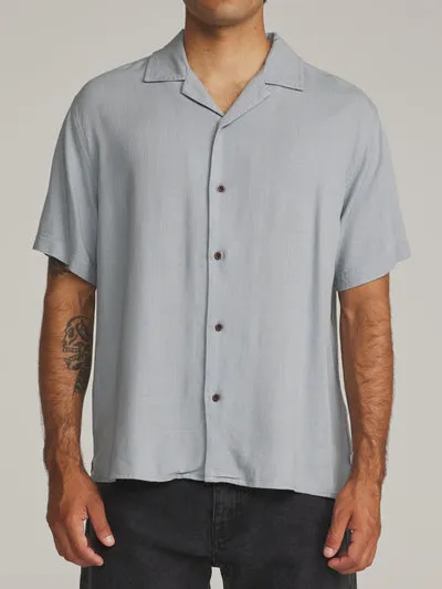 Katin Teller Shirt Hemd mit Camp-Kragen, Rayon-Leinen-Mix