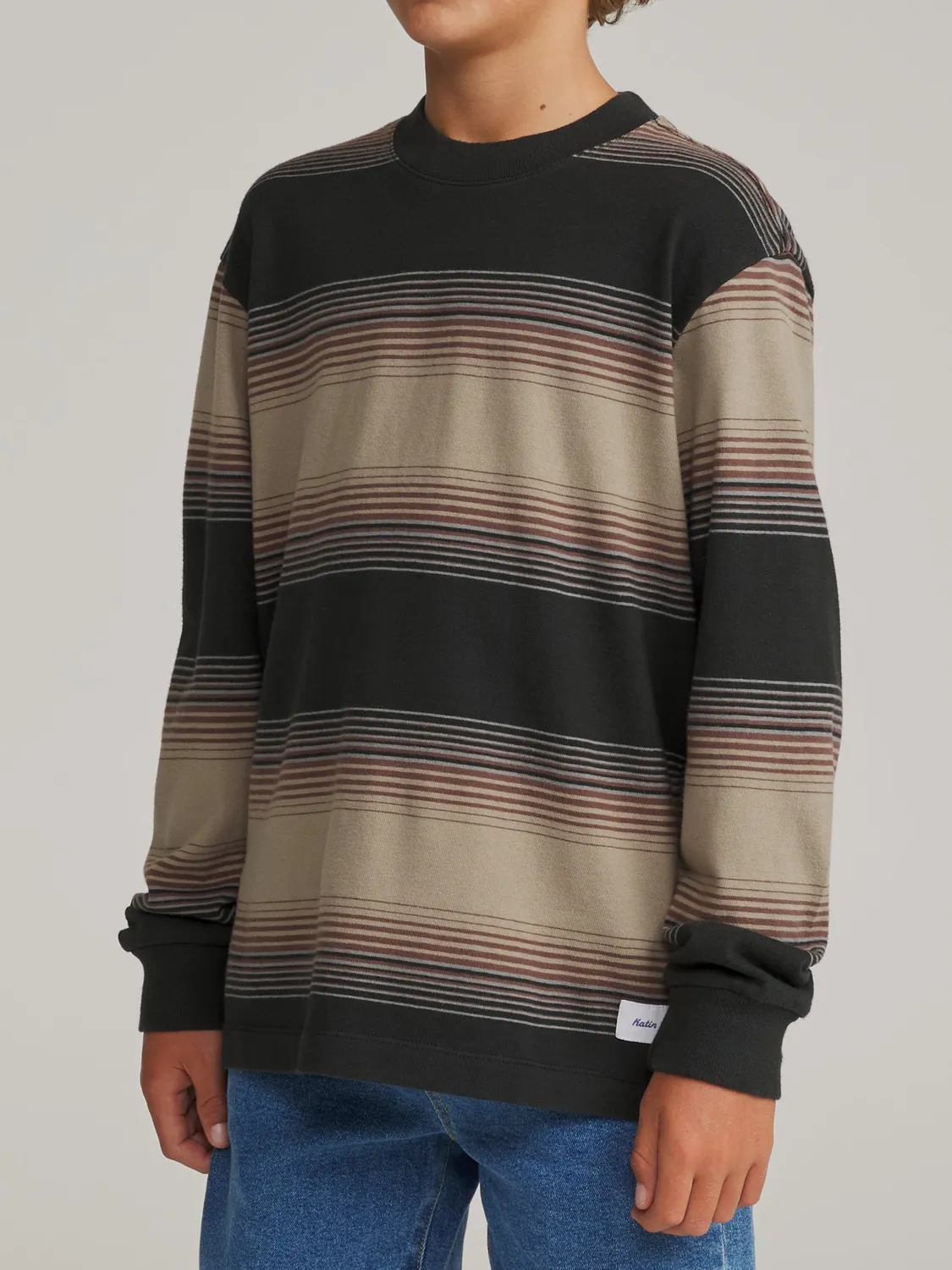 Katin Boys Sunset Box Fit Langarmshirt Streifen